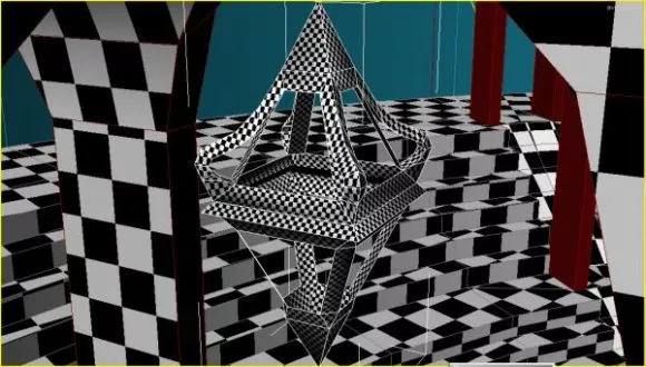 Lantern Lamp Checker Texture 3d model Lantern Lamp Checker Texture 3d model