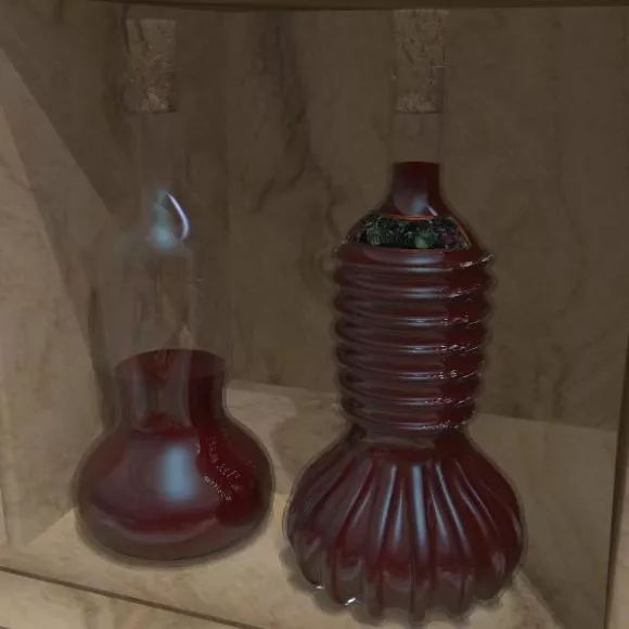 Wine Bottle Curved Body Shape 3d model