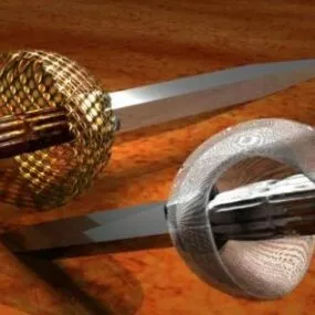 Two Antique Swords Medieval Weapon 3d model