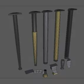 Various Table Legs Pack 3d model