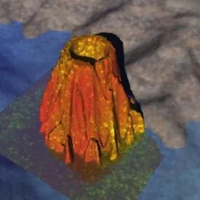 Volcanic Island Landscape 3d model