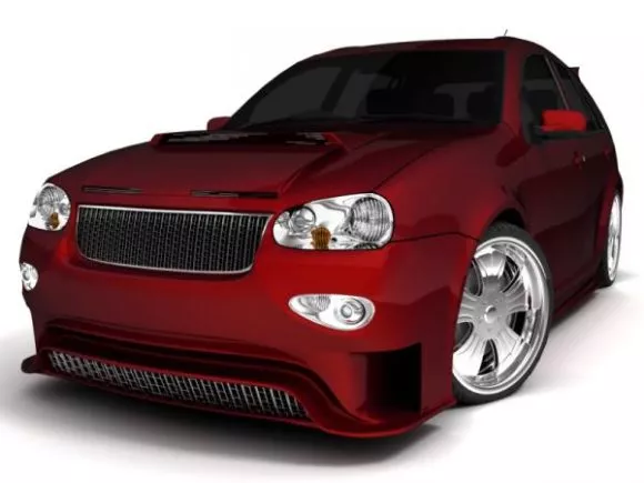 Classic Fire Engine Car 3d model