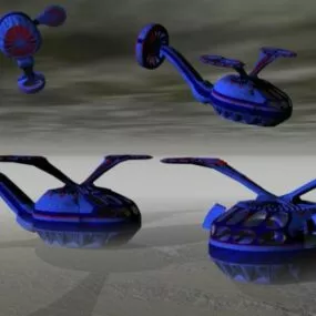 Spyder Helicopter Scifi Aircraft 3d model