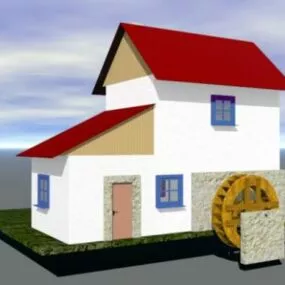 Watermill House Building 3d model