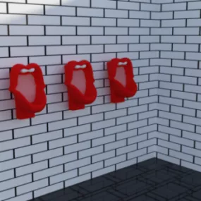 Wc Room Tiles Wall 3d model