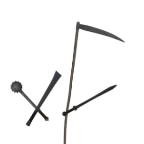 Vintage Scythe Weapon 3d model
