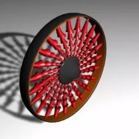 Wheel Wooden Rim 3d model