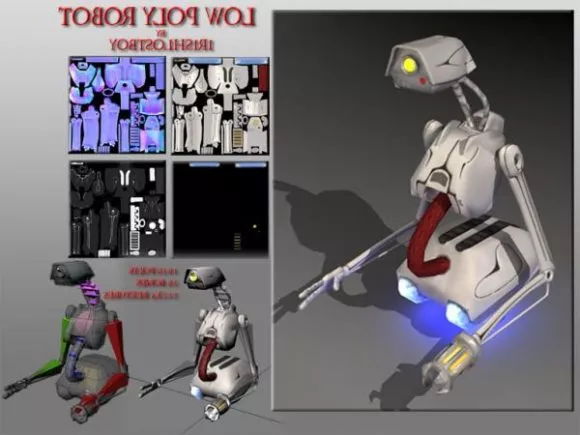 Raid Robot With Gun 3d model