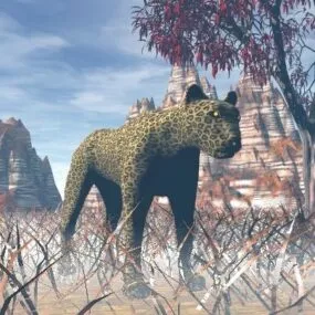 Savana Leopard Animal 3d model