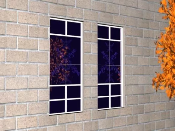 Rustic Steel Window 3d model