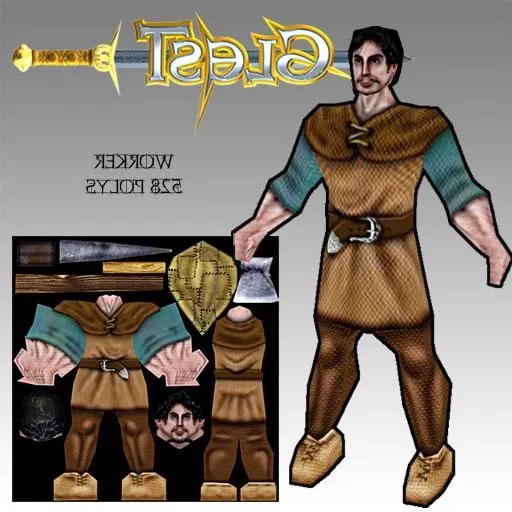 Barbarian Strong Warrior Character 3d model