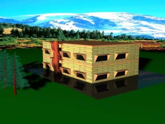 Housing Building Shape 3d model
