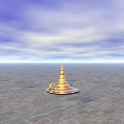 Street Lamp Brass Column 3d model