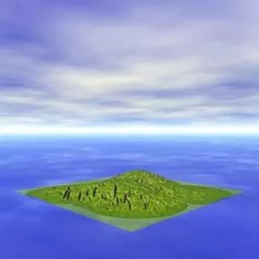Sea Terrain Island 1 3d model