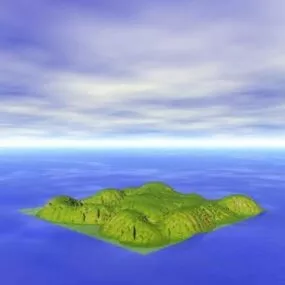 Sea Terrain Midland Island 3 3d model