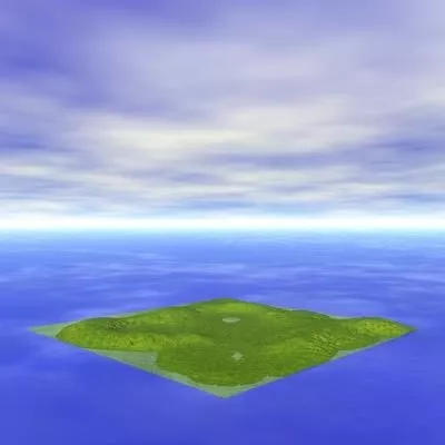 Round Terrain Landscape 3d model