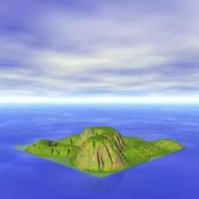 Sea Terrain Island 5 3d model