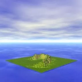 Sea Terrain Mountain Island 6 3d model