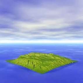 Island Terrain Landscape 1 3d model