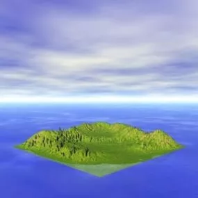Island Terrain Landscape 3 3d model