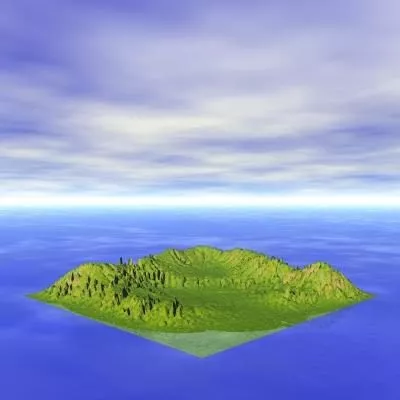 River Mountain Terrain 3d model