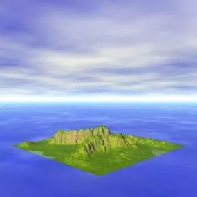 Island Terrain Landscape 5 3d model