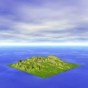 Island Terrain 2 3d model