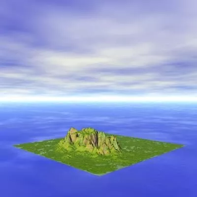 Mountain Landscape Twist Lines 3d model