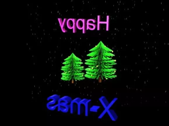 Pine Tree In Snow Landscape 3d model