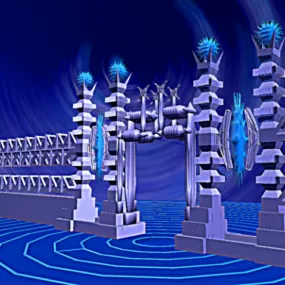 Scifi Electric Fence 3d model