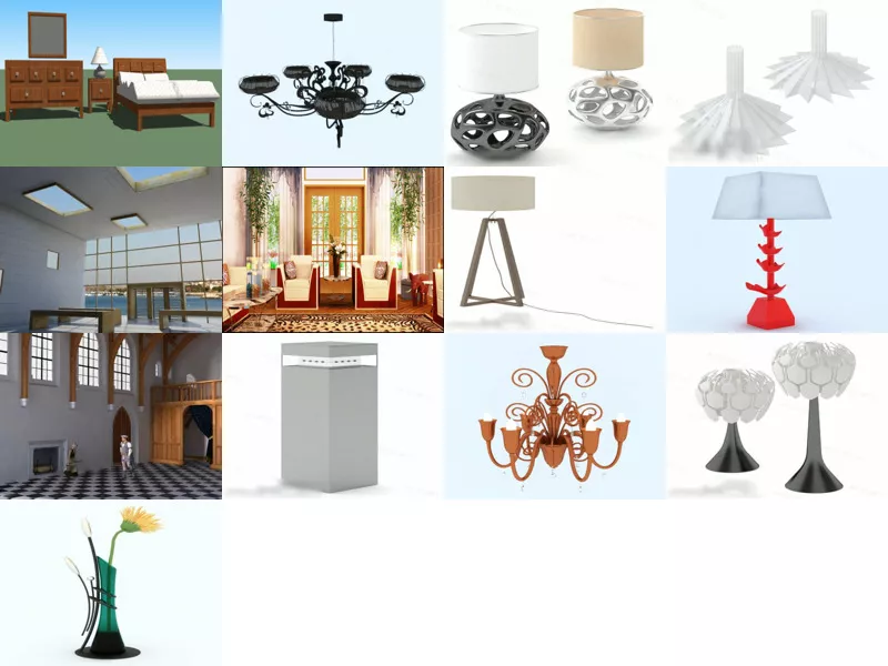13 Free 3D Interior Furniture Models Resources Feb.2024