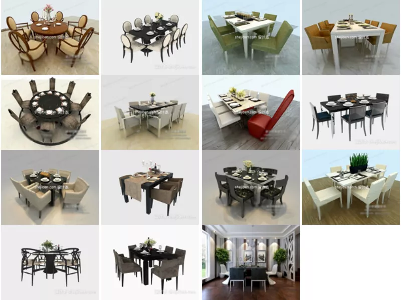 15 Free 3D Dining Room Models Resources Feb.2024