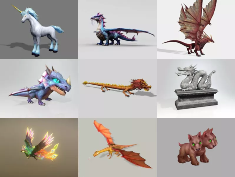 10 Legendary Creature Animal Free 3D Models Mar.2024