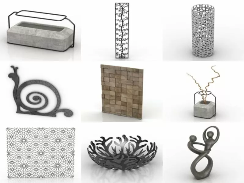 10 Furniture Decorative Free 3D Models Mar.2024