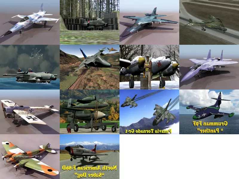 14 Military Fighter Aircraft Free 3D Models Mar.2024