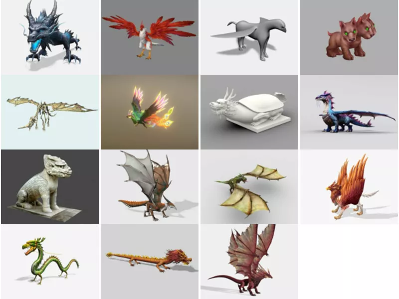 15 Legendary Creature Free 3D Models Mar.2024 - Open3dModel