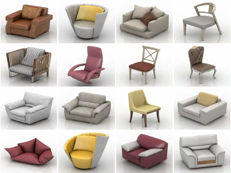 16 Easy Chair Free 3D Models Mar.2024