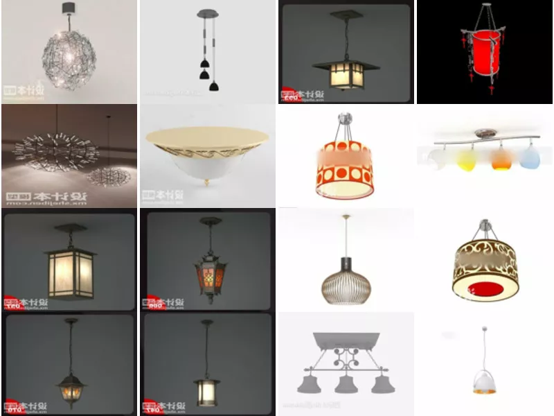 Top 16 Pendant Lamp Free 3D Models for Rendering Mar.2024