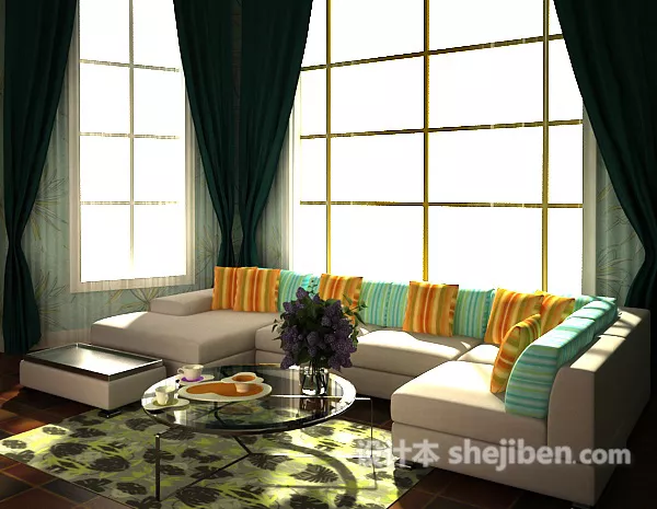 Iron Frame Sofa Caterina 3d model