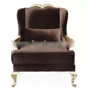 Single Armchair Velvet Boutique Style 3d model
