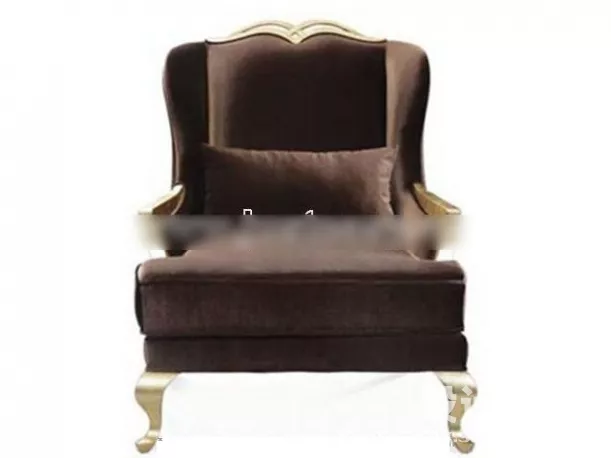 Armchair Upholstery With High Back 3d model