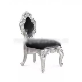 Single Chair Carved Frame 3d model