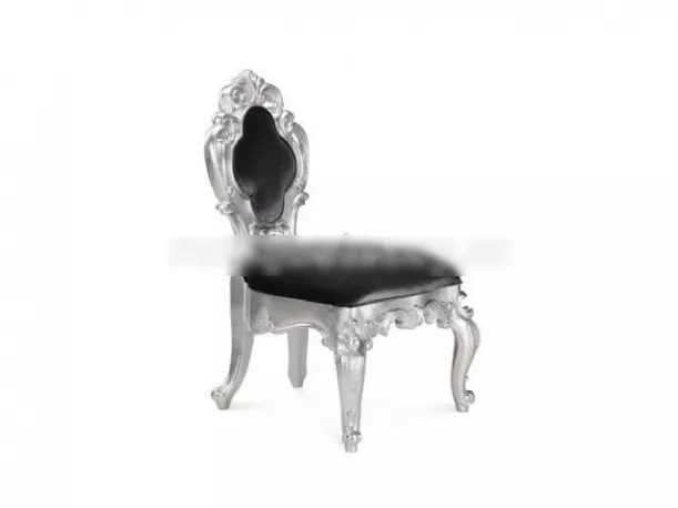Simple Chair With Thin Leather On Seat And Back 3d model