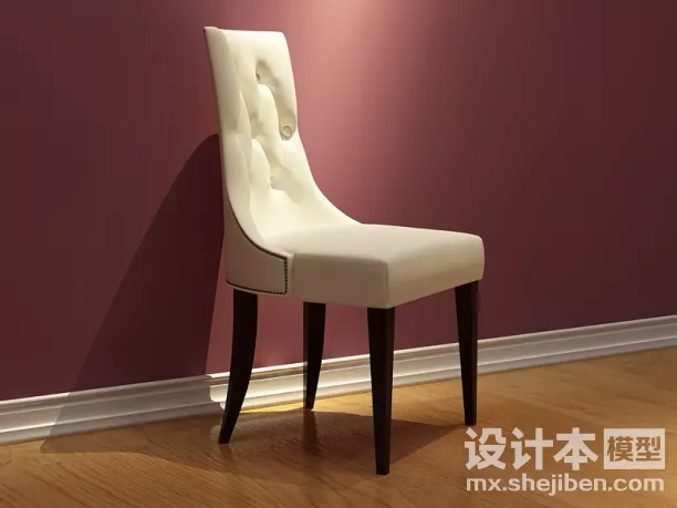 Elegant Single Chair On Wood Floor 3d model Elegant Single Chair On Wood Floor 3d model