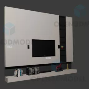 Flat Wall Tv Cabinet Modern Multimedia Center 3d model