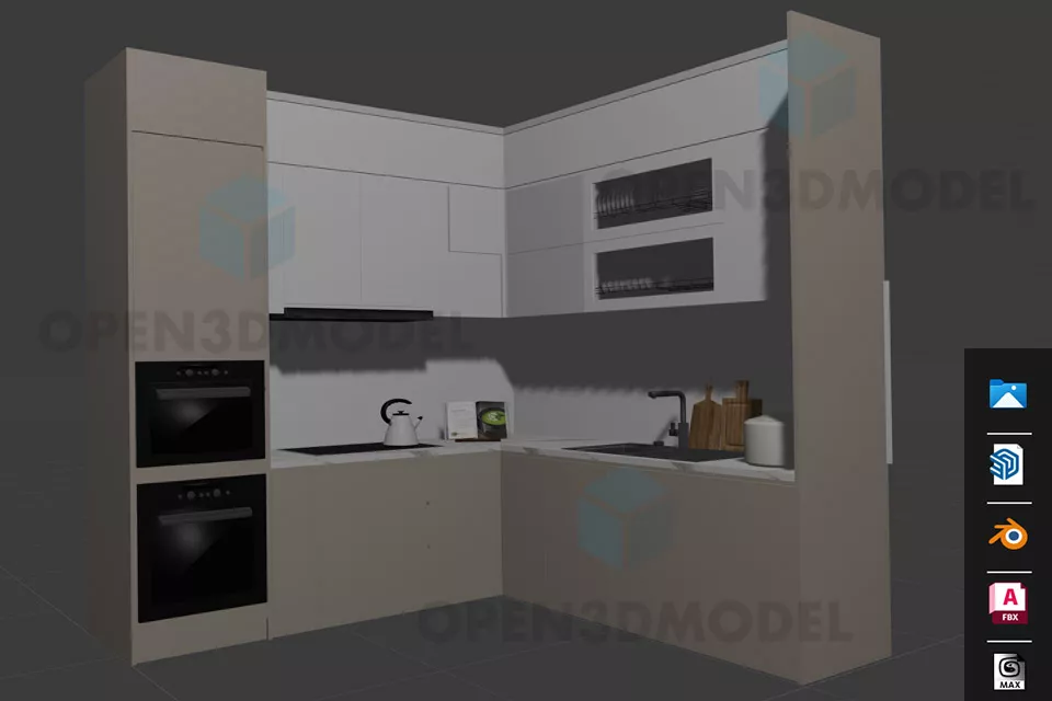 Ceramic Sink With Drain 3d model