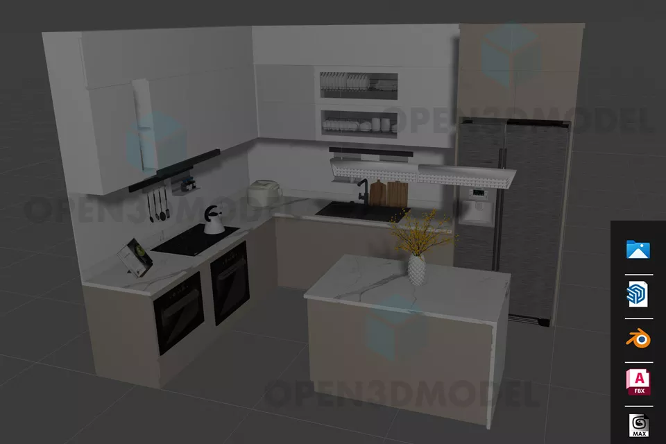 Corner Sink Antique With Stand 3d model