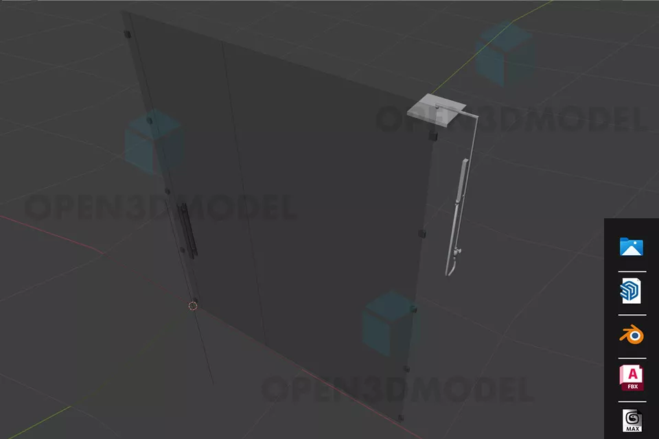 Shower Equipment Floor 3d model