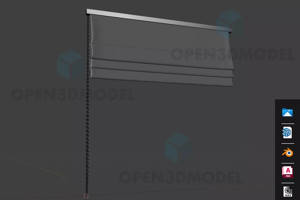 Window Roll Curtain Textile Material 3d model Window Roll Curtain Textile Material 3d model