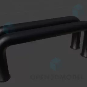 Curved Pipe Rail Street Equipment 3d model